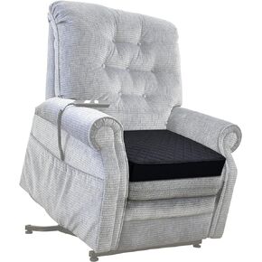 Large 20x20x5 Soft Memory Foam Chair Seat Cushion for Recliner, Couch, Armchair with Velvety Washable Cover, Non-Slip Base for Tailbone Pain & Pressure Relief - Floor Cushion - Beige