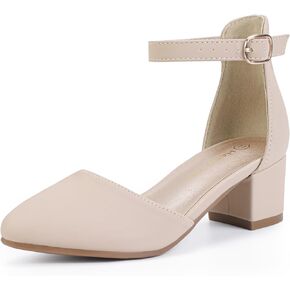 Hehainom Girls Dress Shoes High Heels Sandals Ankle Strap Flower Girl Little Big Kid Mary Jane Wedding Party Communion Mily Pump Shoes