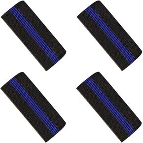 Mourning Bands for Badges - Thin Blue Line Elastic Mourning Bands - Funeral Honor Bands - 4 Pack