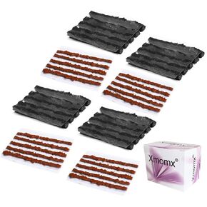 Xmomx 40 pcs for 4 Sizes Bike Tubeless Tire Repair Kit Strips Rope Refills Plugs 1.5 mm 3.5 mm Emergency Puncture Flat for Road Bikes Mountain Bikes