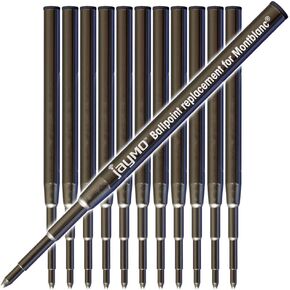 بديل Jaymo لـ Montblanc 128211 - يبلغ طوله 3.875 بوصة / 98 مم - إعادة تعبئة قلم حبر جاف - 2 أسود