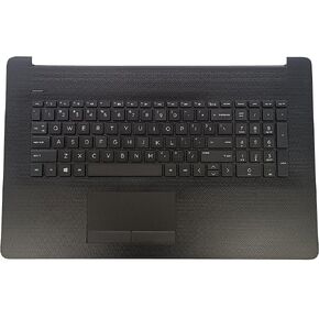 LTPRPTS Replacement Laptop Upper Case Palmrest Non-Backlit Keyboard Non-PTP(73H0) Touchpad Assembly Part for HP Laptop 17-CA 17 by 17T-BY000 17Z-CA100 17z-CA000 L22751-001 6070B1308101 Black