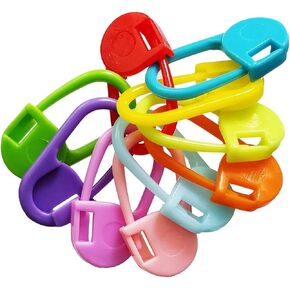 50Pcs Small Size Random Color Locking Reusable Plastic Ring Markers for Knitting 50 Knitting Crochet Locking Stitch Markers Knitting and Crochet Notions Arts, Crafts and Sewing,Knitting and Crochet