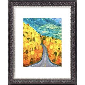 Golden State Art, 13X19 Ornate Finish Photo Frame with White Mat for 11X17 Picture & Real Glass, Color: Bronze