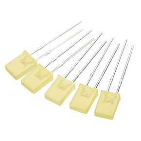 PATIKIL 2x5x7mm x LED Light Lamp Bulb, 200Pcs Rectangular Bright Lighting Emitting Diode for Electronic Component Indicator, Yellow