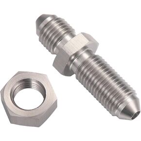 Podavelle 3AN Stainless Steel Bulkhead Brake Hose Fitting Adapter Straight with Nut