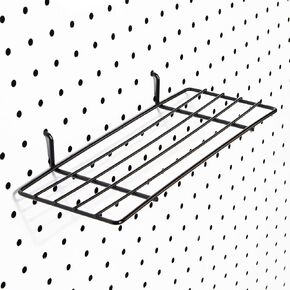 MENEONE Pegboard Hooks, Peg Board Shelf, for Support Various Tools, 4 Packs, Black