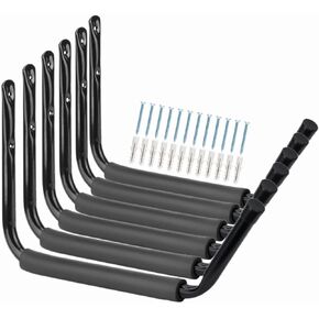 Whrsinlor Heavy Duty Garage Storage Kayak Hook, Each Garage Storage Canoe Rack 55LBS Capacity, 15 Inch Canoe Hanger Hooks for Hanging Canoe, Surfboards, Ladders, Beach Chairs, Lumber, Bikes