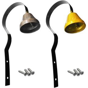HALLWAYEE 2 Pack Pet Door Bell, Tinkle Bell for Potty Training Housetraining,All Metal Dog Doorbell,Walled Durable Bell (4 Pack)