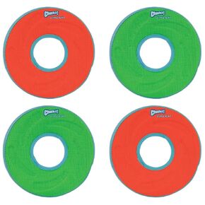 Chuckit Zipflight Amphibious Flying Ring - Assorted Small – 6 in. Diameter (4 Pack)