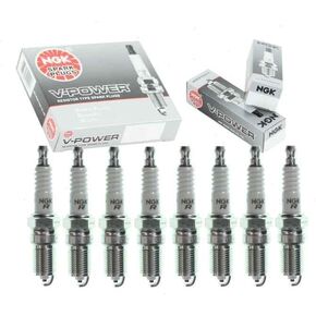 8 pc NGK V-Power Spark Plugs compatible with GMC Sierra 2500 5.3L 6.0L V8 1999-2004