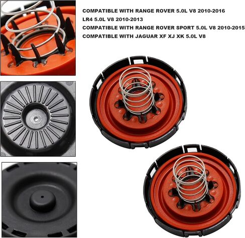 LR041443 8W936P036AF AJ813535 C2D27188 PCV Valve Cover Membrane Kit Replacement for Land Rover LR4 5.0L Range Rover, Jaguar XK XF 5.0L in Saudi Arabia