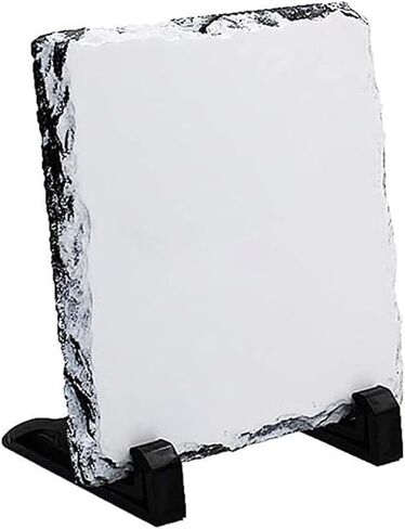 Exceptional Memorial Photo Gift - DIY Customize Your Picture Stone Frame, Craft Your Own Rock Slate Plaque, DIY Memories on Valentine's Day, Weddings, Birthdays, Special Occasions (19*19CM:1pcs) in Saudi Arabia