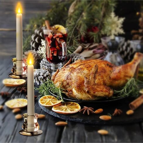 12 قطعة من حوامل الشموع من SoulBay للشموع المستدقة، قطعة مركزية لتزيين حفلات الزفاف وأعياد الميلاد، حوامل شموع زجاجية شفافة تناسب مستدقات 1/2 بوصة 2/3 بوصة 3/4 بوصة 4/5 بوصة 7/8 بوصة in Kuwait