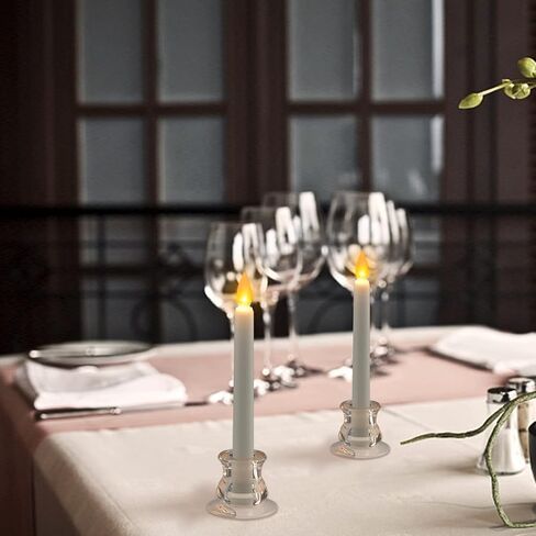 12 قطعة من حوامل الشموع من SoulBay للشموع المستدقة، قطعة مركزية لتزيين حفلات الزفاف وأعياد الميلاد، حوامل شموع زجاجية شفافة تناسب مستدقات 1/2 بوصة 2/3 بوصة 3/4 بوصة 4/5 بوصة 7/8 بوصة in Kuwait