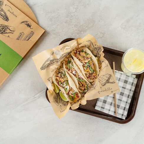 Restaurantware - RW Base 12 Inch Deli Papers, 200 Mexican Tradition Sandwich Wrapping Papers - No Added PFAS, Greaseproof, Kraft Paper Food Basket Liners, Microwavable, For Restaurants Or Cafe in Saudi Arabia