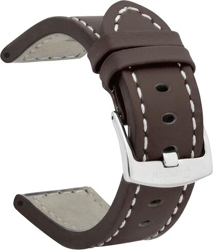 Bandini Mens Aviator Pilot Leather Watch Band - حزام السباق - سوار ساعة جلدي للرجال - 18 ملم، 20 ملم، 22 ملم، 24 ملم، 26 ملم - 11 لونًا - (العديد من الأحجام تأتي أيضًا بمقاس XL طويل للغاية) in Saudi Arabia