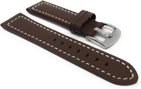 Bandini Mens Aviator Pilot Leather Watch Band - حزام السباق - سوار ساعة جلدي للرجال - 18 ملم، 20 ملم، 22 ملم، 24 ملم، 26 ملم - 11 لونًا - (العديد من الأحجام تأتي أيضًا بمقاس XL طويل للغاية) in Saudi Arabia