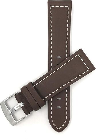 Bandini Mens Aviator Pilot Leather Watch Band - حزام السباق - سوار ساعة جلدي للرجال - 18 ملم، 20 ملم، 22 ملم، 24 ملم، 26 ملم - 11 لونًا - (العديد من الأحجام تأتي أيضًا بمقاس XL طويل للغاية) in Saudi Arabia
