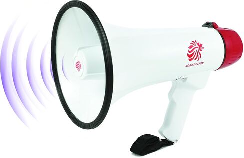 Bullhorn Megaphone with Siren & Volume Control/Recorder - Waterproof 20W Reliable and Consistent Performance, 240-sec Voice Recording with Maximum Range 875Yards in Saudi Arabia