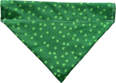 St. Patrick's Day Dog Bandana | Green | Shamrocks | Gnomes | Reversible Slip On Dog Bandana | Slip Over The Collar Bandana | For Small Medium Or Large Dogs (Shamrocks & gnomes, XS/S) in Saudi Arabia