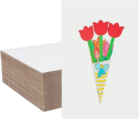 zmybcpack 50 حزمة من أوراق الورق المقوى المموج مقاس 9 × 12 بوصة، وسادات إدراج حشو من الورق المقوى المموج للتغليف والبريد والحرف اليدوية in Kuwait