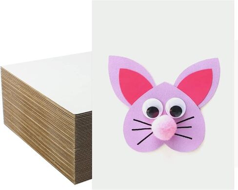 zmybcpack 50 Pack Corrugated Cardboard Sheets 9x12 inch, Corrugated Cardboard Filler Insert Sheet Pads for Packing, Mailing, Crafts in Kuwait