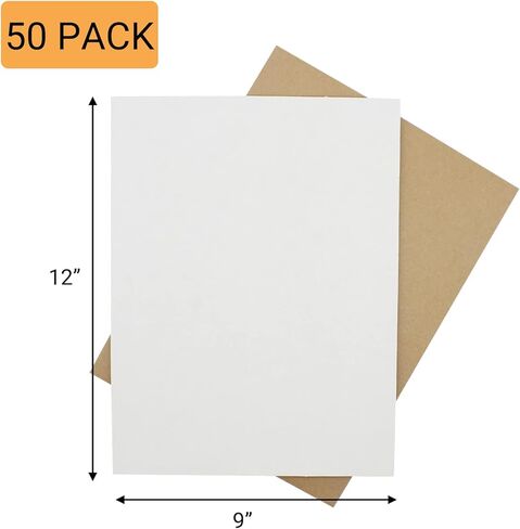 zmybcpack 50 Pack Corrugated Cardboard Sheets 9x12 inch, Corrugated Cardboard Filler Insert Sheet Pads for Packing, Mailing, Crafts in Kuwait