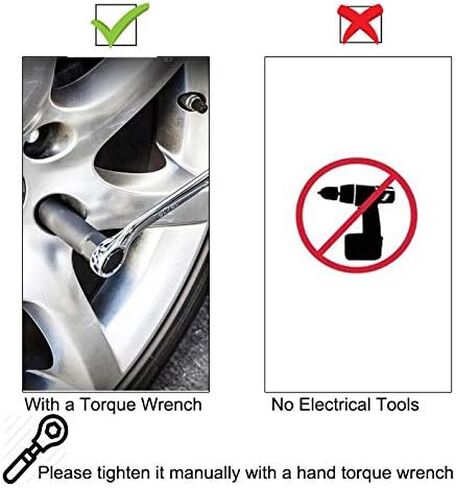 صواميل عروة عجلة من الكروم من MuHize - صواميل عروة إطارات M14x1.5 مطورة مع مفتاحين، 32 قطعة صواميل عروة شديدة التحمل بنهاية مغلقة 7 صواميل عروة بطول 2 بوصة، 60 درجة سداسية in Kuwait