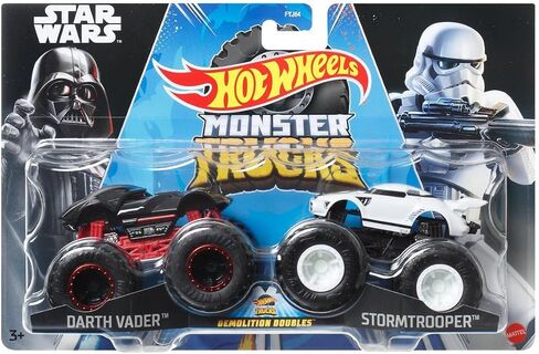 Hot Wheels Monster Trucks Demolition Doubles - Metal Cars 1/64 - Darth Vader Vs Stormtrooper in Saudi Arabia