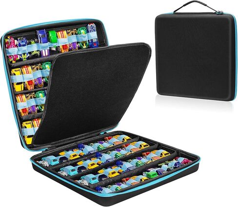 Risou Toy Display Storage Container Box Compatible with Hot Wheels Car,Matchbox Cars,Fits 80 toy cars.(Case Only) in Kuwait