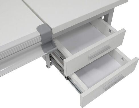 Studio Designs Graphix II Pro Line سبليت علوي قابل للتعديل، طاولة رسم مع سطح مائل 39.5 بوصة × 30 بوصة، أبيض in Kuwait