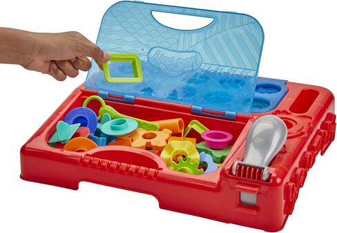 مركز أنشطة Play-Doh Grab 'n Go، مع أكثر من 30 أداة و10 علب، وفنون وحرف يدوية للأطفال، وألعاب ما قبل المدرسة للفتيات والفتيان بعمر 3 سنوات فما فوق، غير سامة (حصريًا لأمازون) in Saudi Arabia
