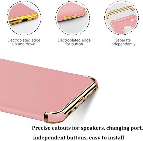 for iPhone 8 Plus Case, Ultra Slim Flexible iPhone 8 Plus Matte Case, Styles 3 in 1 Electroplated Shockproof Luxury Cover Case, Magnetic Phone Case for iPhone 8 Plus (Black) in Saudi Arabia