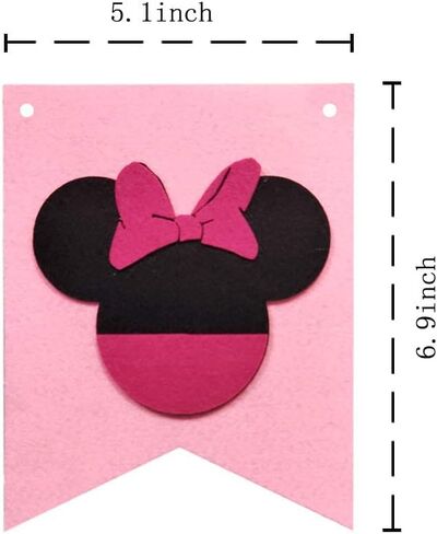 لافتة عيد ميلاد ميني، لوازم الحفلات التي تحمل طابع ميني، عناصر تزيين حفلات عيد ميلاد الفتيات in Kuwait