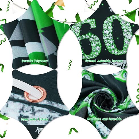 زينة عيد الميلاد الستين الخضراء للرجال والنساء، كبيرة باللون الأخضر والفضي سعيد 60 عيد ميلاد خلفية لوازم لافتة عيد ميلاد عمرها 60 عامًا للديكورات الداخلية الخارجية 73 × 44 بوصة in Kuwait