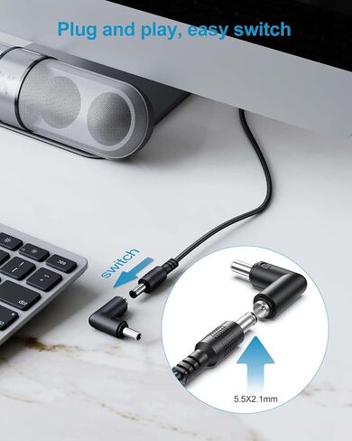 كابل طاقة عالمي MEROM USB إلى DC 5V، كابل شحن قابس أسطواني DC 5.5x2.1 مم مع 10 أطراف موصل (5.5x2.5،4.8x1.7،4.0x1.7،3.5x1.35،3.0x1.1،2.5x0) .7، Micro، Type-C، Mini، منفذ LED) - أساسيات السفر in Saudi Arabia