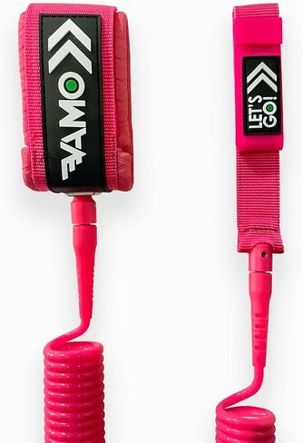 مقود VAMO Premium Coil SUP، مقاود ملفوفة بطول 10 و9 بوصات. حبل ساق بسمك 7 مم، بديل لألواح التجديف الوقوف أو ISUP أو لوح ركوب الأمواج in Kuwait