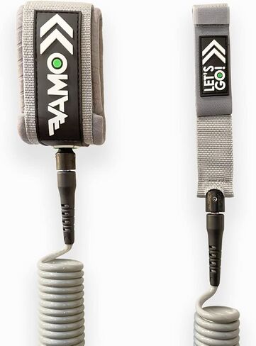 مقود VAMO Premium Coil SUP، مقاود ملفوفة بطول 10 و9 بوصات. حبل ساق بسمك 7 مم، بديل لألواح التجديف الوقوف أو ISUP أو لوح ركوب الأمواج in Kuwait