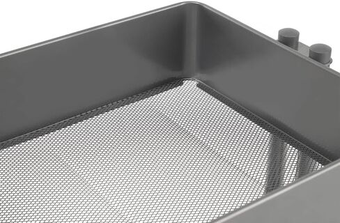 Simply Tidy Lexington Gray 3-Tier Metal Rolling Cart Multi-Functional Storage Cart for Home, Office, and Kitchen - 1 Pack in Saudi Arabia