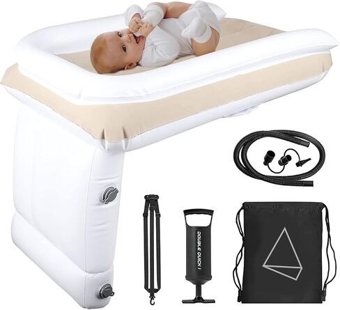 New and Improved Travel Toddler Airplane Bed - Inflatable and Convenient for Safe and Comfortable Flights with Infants and Toddlers - Fits Most Airline Seats - Lightweight and Portable in Saudi Arabia