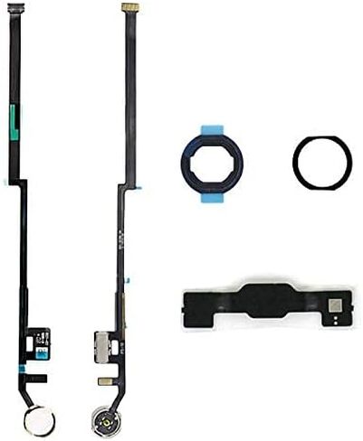 Dedyel Home Button Replacement for iPad 7th/8th/9th Generation (10.2 Inch, 2019/2020/2021) A2197 A2270 A2602 Incl Flex Cable Connector (Black) in Kuwait