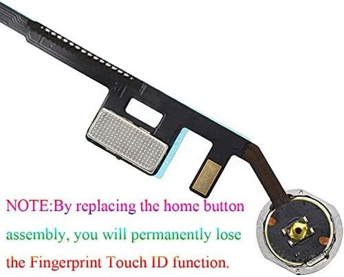 Dedyel Home Button Replacement for iPad 7th/8th/9th Generation (10.2 Inch, 2019/2020/2021) A2197 A2270 A2602 Incl Flex Cable Connector (Black) in Kuwait