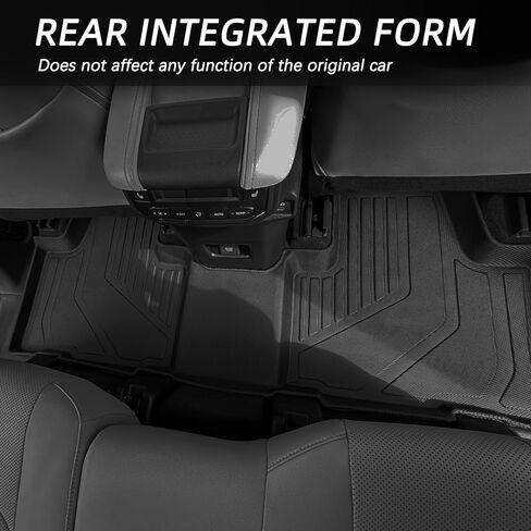 All-Weather Floor Mats for Toyota Grand Highlander 2023-2024 - Custom Fit TPE, Non-Slip Liners for 1st, 2nd & 3rd Row - Odorless, Durable - Black - Car Interior Accessories for Grand Highlander in Kuwait