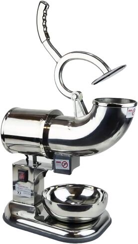 WYZworks Stainless Steel 440 lbs/hr Electric Ice Shaver Machine with Two Extra Blades 250W Ice Crusher Snow Cone Maker Machines for Home, Restaurants, Bars, Party - SILVER in Saudi Arabia