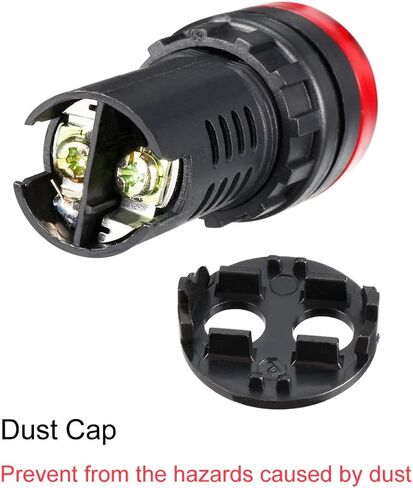 uxcell 3Pcs Green Indicator Light with Buzzer AC/DC 12V, 22mm Panel Mount Flashing Alarm, for Electrical Control Panel, HVAC, DIY Projects in Saudi Arabia