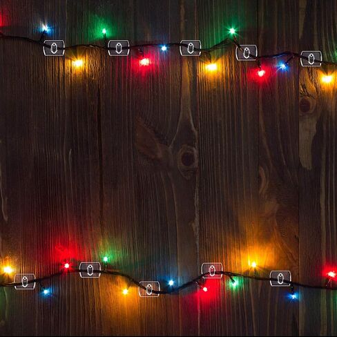 Tatuo 60 Pieces Mini Decorating Hook Clips, Holiday Christmas Light Hooks, Decorating Clips for String Lights, Multi-function Decoration Hanging Clip for Home, School Outdoor(clear, 0.71 x 0.51 Inch) in Saudi Arabia