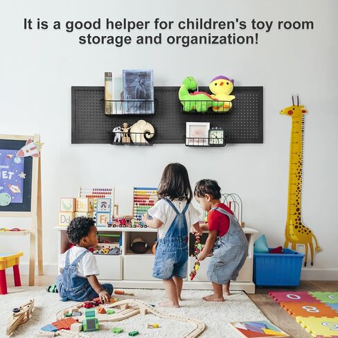 4 Pack Pegboard Baskets, 4 Different Sizes, Square Hanging Wall Mount Basket, Metal Wire Pegboard Wall Organizer Bins Set for Organizing Various Tools, Pegboard Accessories, Pegboard Hooks in Kuwait