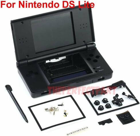 الجزء المثالي لعدسة شاشة بديلة كاملة لغطاء الإسكان باللون الأسود لجهاز Nintendo OEM Nintendo DS Lite NDSL in Kuwait