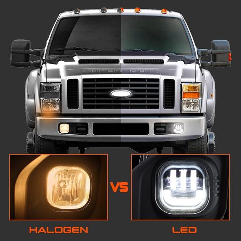 مجموعة مصابيح الضباب LED مع أضواء النهار الجري لـ 2008 2009 2010 Ford F250 F350 F450 F550 مجموعة مصابيح الضباب للقيادة التوصيل والتشغيل in Kuwait